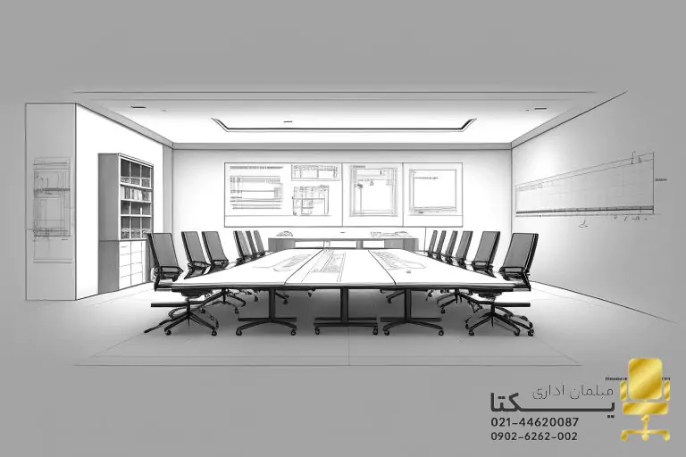 Dimensions of the conference table yektafurniture 2