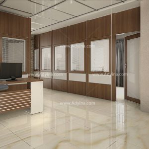 پارتیشن ام دی اف اداری (MDF) دو جداره مدل کیوان - B