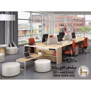 میز کارگروهی پایه فلزی مدل MTW03