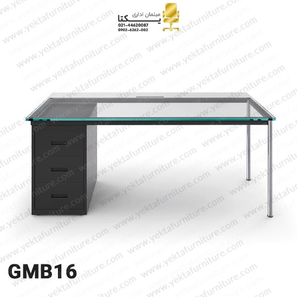 میز مدیریت شیشه ای مدل gmb16
