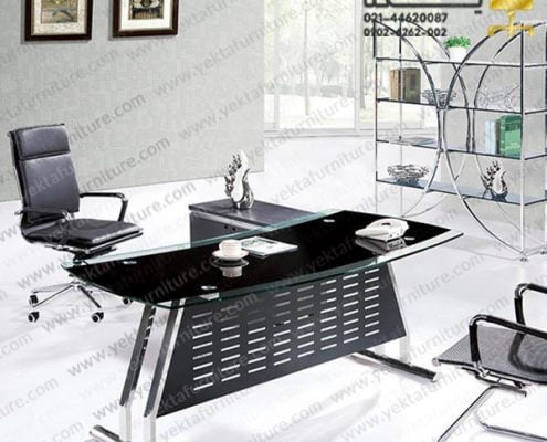 میز مدیریت شیشه ای مدل gmb20