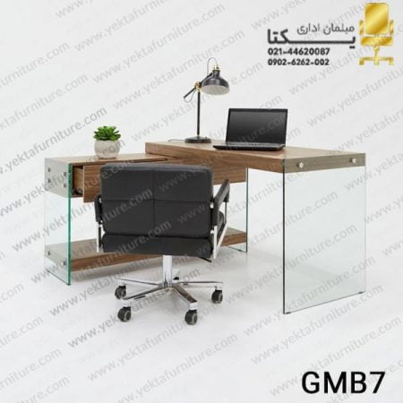 gmb7-میز مدیریت شیشه ای مدل gmb7