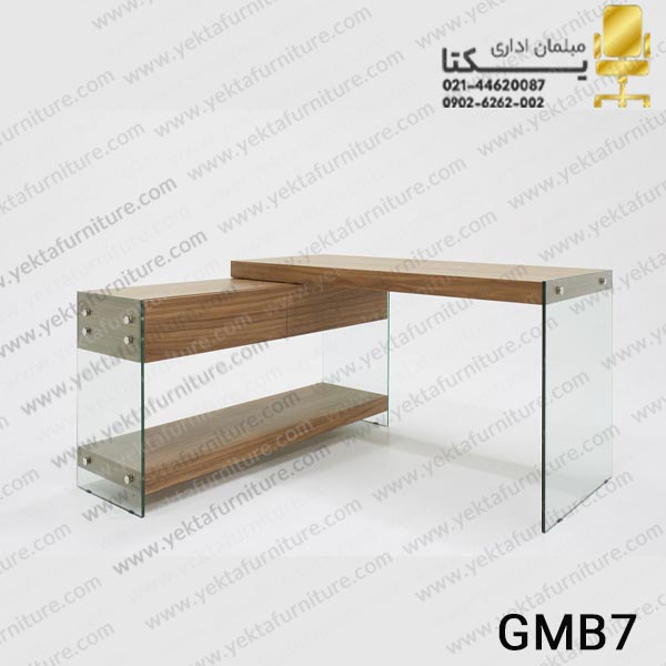 میز مدیریت شیشه ای مدل gmb7