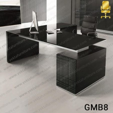 میز مدیریت شیشه ای مدل gmb8