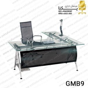 میز مدیریت شیشه ای مدل gmb9