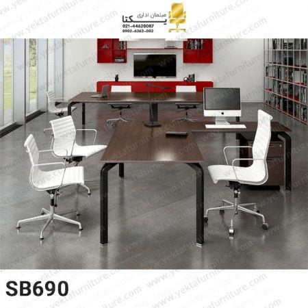 میز مدیریت پایه فلزی مدل SB690