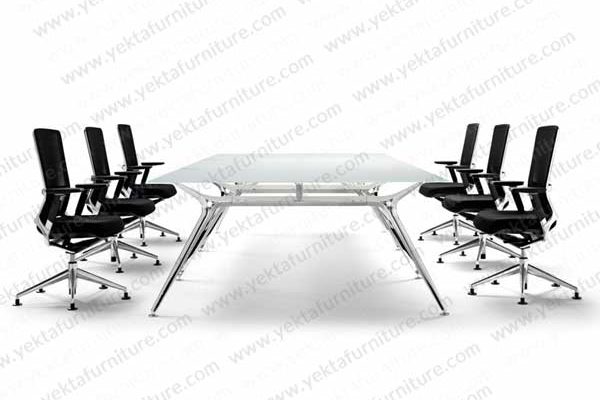میز کنفرانس شیشه ای مدل GB17