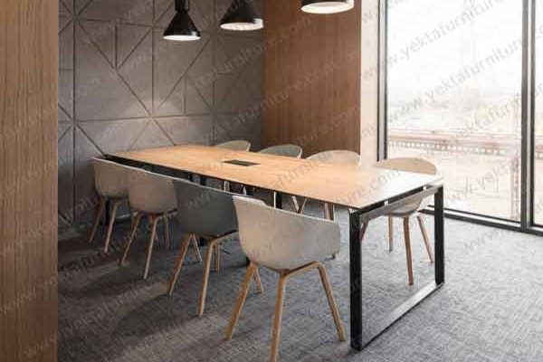 میز کنفرانس با پایه استیل فلزی مدل SB03