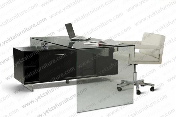 میز مدیریت شیشه ای مدل gmb4