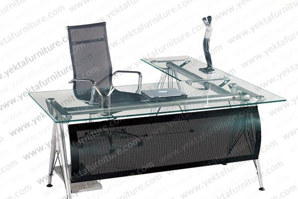 میز مدیریت شیشه ای مدل gmb9